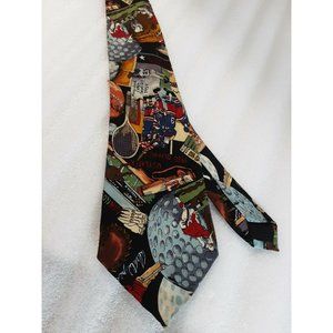 Hand Sewn 100%  Silk Necktie By Nicole Miller Sports Theme Basketball/Tennis